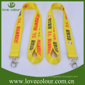 Lanyard de poliéster moda FLUO amarelo para o presente da promoção